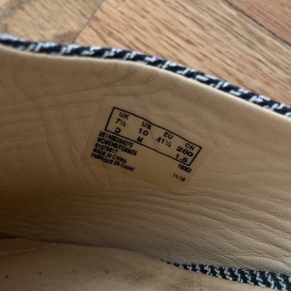 Clarks Womens Pure Blush Navy Canvas US 10M Cushion Plus Mules Striped Slip On - Picture 12 of 14